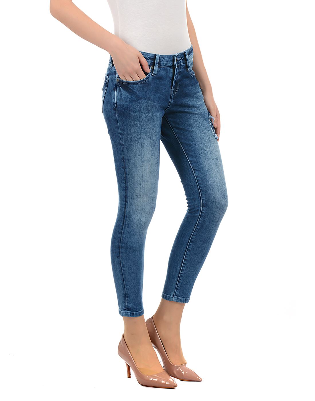 Pepe Jeans London Women Casual Wear Blue Jeans